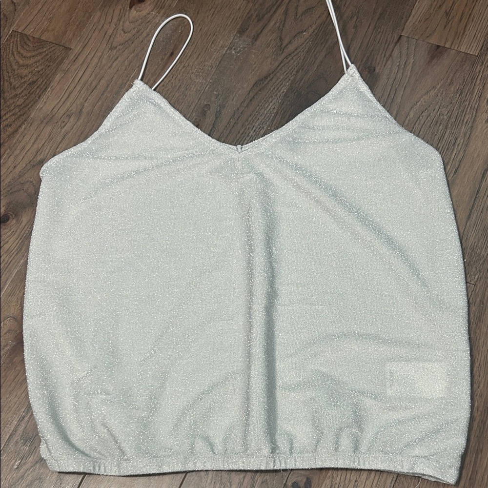 Express White Shimmer Camisole Sz:xs